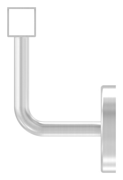 Handlaufhalter  (Ronde und Bügel verschweißt), hohl, für LED Nutrohr-Handlauf, Bügel Ø 12mm, innen Ø 8mm hohl, für Nut 24x24mm, Höhe, V4A