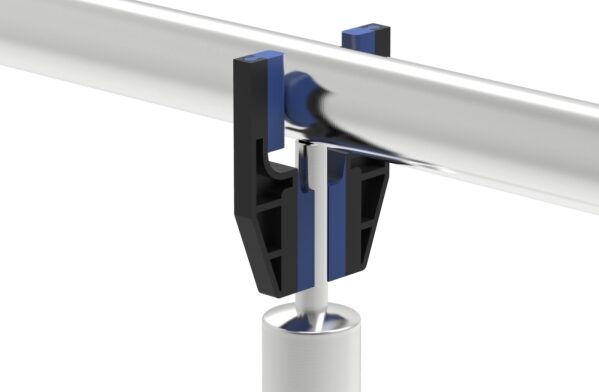 Rail Fix Montagekoffer, Komplettset, bestehend aus: 4x Grundträger, 12x Haltevorrichtung, jeweils 4 für die TrägerØ 10mm, 12mm und 14mm, 24 Distanzstücke, jeweils 8 für HandlaufØ: 33,7mm, 42,4mm und 48,3mm