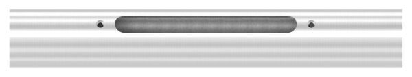 Edelstahlrohr 42,4x2,0mm mit 2x Ausschnitt für LED...
