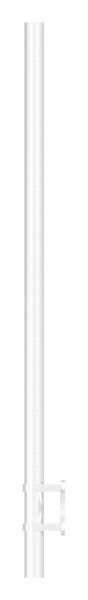 Edelstahlpfosten 42,4x2,0mm V2A zur Wandmontage, H: 1190mm,
mit 6x Fließformgewinde M6, inkl. Wandanker
