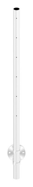 Edelstahlpfosten 42,4x2,0mm V2A zur Wandmontage, H: 1190mm,
mit 6x Fließformgewinde M6, inkl. Wandanker