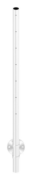 Edelstahlpfosten 42,4x2,0mm V2A zur Wandmontage, H: 1190mm,
mit 7x Fließformgewinde M6, inkl. Wandanker