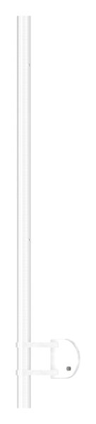 Edelstahlpfosten 42,4x2,0mm V2A zur Wandmontage für 90° Außeneck, H: 1190mm,
mit 4x Fließformgewinde M8, 90° versetzt, inkl. Wandanker