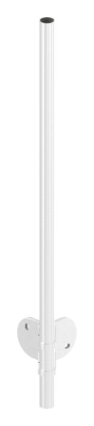 Edelstahlpfosten 42,4x2,0mm V2A zur Wandmontage für 90° Außeneck, H: 1190mm,
mit 4x Fließformgewinde M8, 90° versetzt, inkl. Wandanker
