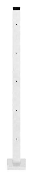 Edelstahlpfosten 40x40x2,0mm V2A zur Bodenmontage, H:...