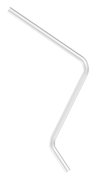 Schwanenhals-Anfänger für steigendes Geländer, aus Rohr 33,7x2,0mm, gebogen ohne Nacharbeit, V2A