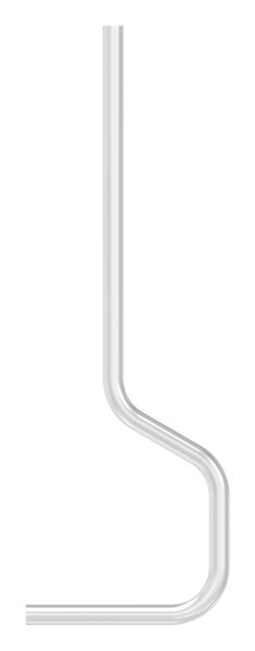 Pfosten gebogen, aus Rohr 42,4mmx2,5mm, inkl. Nacharbeit, V2A