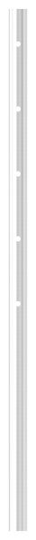 Edelstahlpfosten aus Rohr 42,4mmx2,0mm, mit 5 Durchgangsbohrungen 12mm, H: 1190mm, V2A