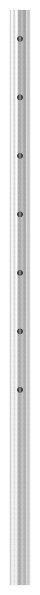 Edelstahlpfosten aus Rohr 42,4mmx2,0mm, mit 7 einseitigen Bohrungen 12mm, H: 1190mm, V2A