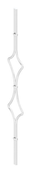 Designstab, aus 12mm Rundmaterial, H: 950mm, V2A
