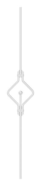 Zierstab aus Ø 12mm, doppelt, H: 1000mm,...