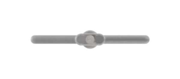 Designstab aus Ø 12mm mit Kugel Ø 25mm, doppelt, H: 1000mm, S235