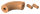 90° Bogen für Holzhandlauf Buche, Ø 42mm, geschliffen und lackiert, inkl. Dübelbohrung und Dübel:  (15x35mm)
- nur für den Innenbereich geeignet -