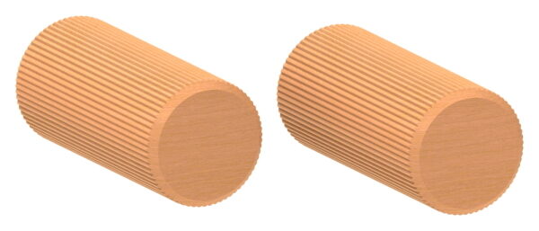 90° Endbogen für Holzhandlauf Eiche, Ø42mm, geschliffen und lackiert, inkl. Dübelbohrung und Dübel (15x35mm)
- nur für den Innenbereich geeignet -