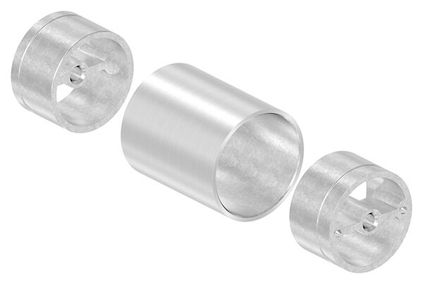 Verbinder für 42mm Holzhandlauf, inkl. 2 Adapter, V2A