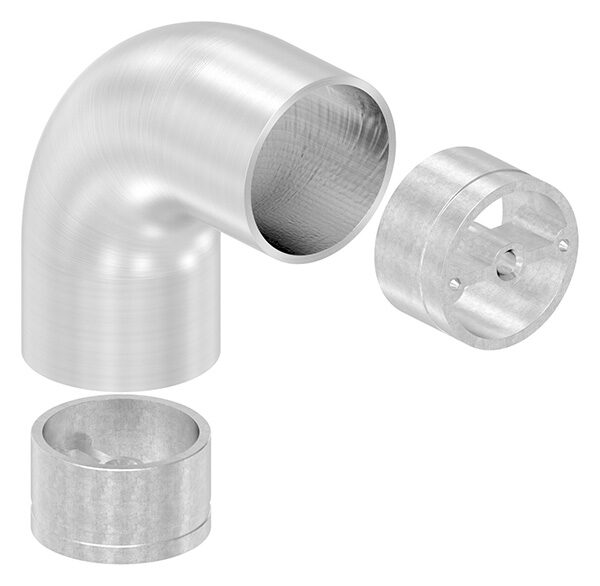 Rohrbogen 90° für 42mm Holzhandlauf, inkl. 2...