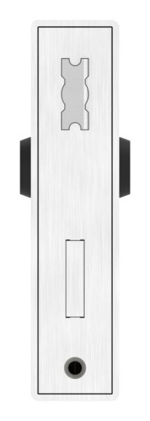 Edelstahlschlosskasten mit Edelstahlschloss, Abmessung: 40x94,5x173mm, Stulp aus Edelstahl, geschliffen
