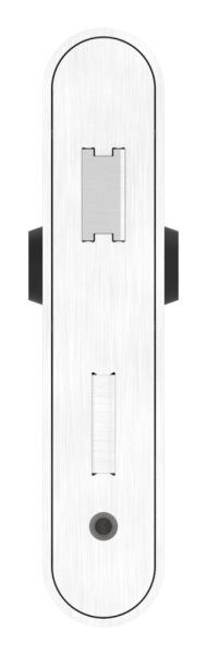 Edelstahlschlosskasten mit Schloss, Abmessung: 42,4x78,2x208,4mm, Stulp, Riegel und Falle aus Edelstahl, geschliffen