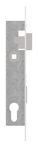 Rohrrahmenschloss verzinkt, Abstand 92 mm verzinkt, Dornmaß 22mm, Stulpe Edelstahl geschliffen
