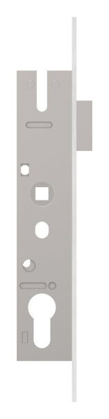Rohrrahmenschloss verzinkt, Abstand 72 mm verzinkt, Dornmaß 22mm, Stulpe Edelstahl geschliffen