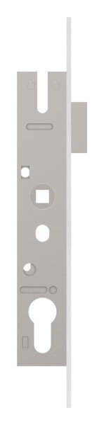 Rohrrahmenschloss verzinkt, Abstand 72 mm verzinkt, Dornmaß 18mm,  Stulpe Edelstahl geschliffen