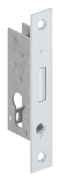 Rohrrahmen-Riegelschloss, Dornmaß 22mm, vorgerichtet für Profilzylinder, 1-tourig, Riegel  aus Zinkdruckguss