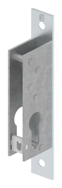 Rohrrahmen-Riegelschloss, Dornmaß 22mm, vorgerichtet für Profilzylinder, 1-tourig, Riegel  aus Zinkdruckguss