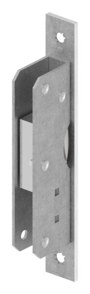 Pendeltür-Fallenschloss verzinkt mit Rollfalle, Rollfalle +/- 2mm verstellbar, Stulp Edelstahl
