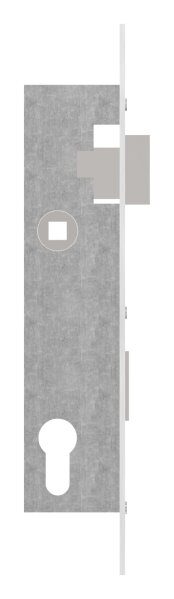 Rohrrahmenschloss verzinkt, Abstand 92 mm verzinkt, Dornmaß 30mm, Stulpe Edelstahl geschliffen