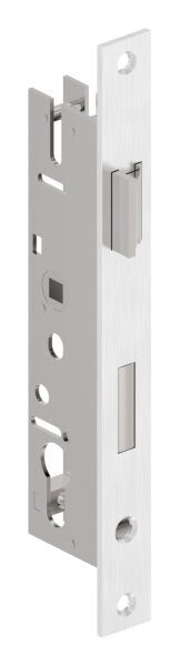 Rohrrahmenschloss verzinkt, Abstand 72 mm verzinkt, Dornmaß 30mm, Stulpe Edelstahl geschliffen