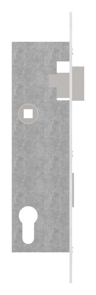 Rohrrahmenschloss verzinkt, Abstand 92 mm verzinkt, Dornmaß 40mm, Stulpe Edelstahl geschliffen