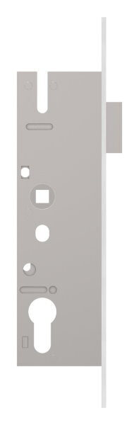 Rohrrahmenschloss verzinkt, Abstand 72 mm verzinkt, Dornmaß 40mm, Stulpe Edelstahl geschliffen