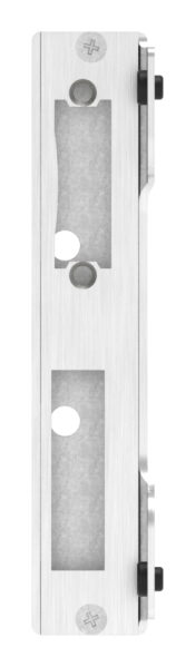 Edelstahlgegenkasten eckig, für Abstand 72mm, zum Anschweißen für 30mm Schlosskasten, geeignet für elektrischen Türöffner, Schließblech V2A geschliffen, V2A