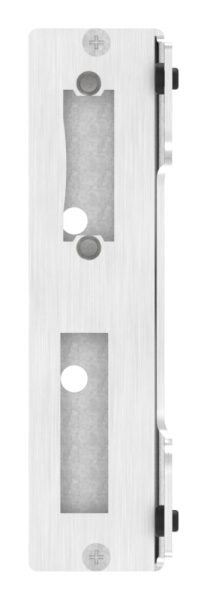 Edelstahlgegenkasten eckig, für Abstand 72mm, zum Anschweißen für 40mm Schlosskasten, geeignet für elektrischen Türöffner, Schließblech V2A geschliffen, V2A