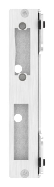 Edelstahlgegenkasten eckig, für Abstand 72mm, zum Anschweißen für 30mm Schlosskasten, geeignet für elektrischen Türöffner, Schließblech V2A geschliffen, V2A