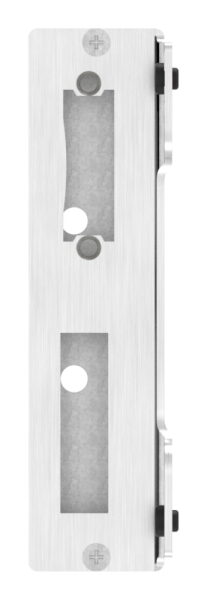Edelstahlgegenkasten eckig, für Abstand 72mm, zum Anschweißen für 40mm Schlosskasten, geeignet für elektrischen Türöffner, Schließblech V2A geschliffen, V2A