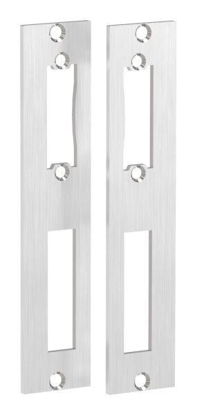 Edelstahlschließblech 172x36x3,0mm, für Abstand 72mm, geschliffen, V2A (1.4301)