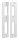 Edelstahlschließblech 172x36x3,0mm, für Abstand 72mm, geschliffen, V2A (1.4301)