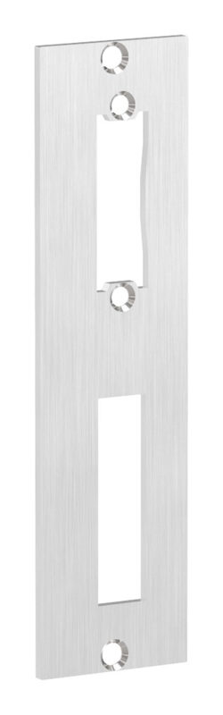 Edelstahlschließblech 172x46x3,0mm, für Abstand 72mm, geschliffen, V2A (1.4301)