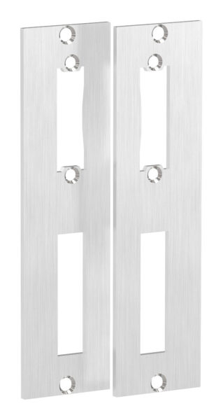 Edelstahlschließblech 172x46x3,0mm, für Abstand 72mm, geschliffen, V2A (1.4301)