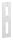 Edelstahlschließblech 172x46x3,0mm, für Abstand 72mm, geschliffen, V2A (1.4301)