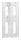 Edelstahlschließblech 172x46x3,0mm, für Abstand 72mm, geschliffen, V2A (1.4301)