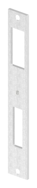 Schließblech passend zu 30mm Schiebetorschlösser mit Abstand 72mm, V2A geschliffen.