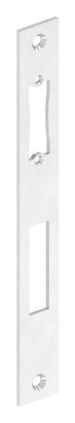 Edelstahlschließblech 242x30x3,0mm, für Abstand 92mm, geschliffen, V2A (1.4301)