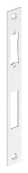 Edelstahlschließblech 242x26x3,0mm, für Abstand 92mm, geschliffen, V2A (1.4301)