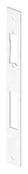 Edelstahlschließblech 242x26x3,0mm, für Abstand 92mm, geschliffen, V2A (1.4301)
