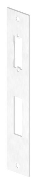 Edelstahlschließblech 242x40x3,0mm, für Abstand 92mm, geschliffen, V2A (1.4301)
