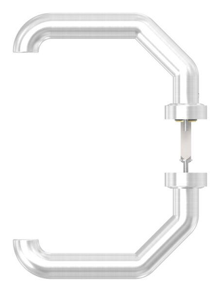 Türdrücker-Paar, inkl. 8mm Drückerstift, für Kastendicke 30-60mm, ein Drücker feststehend, linke Ausführung, V2A