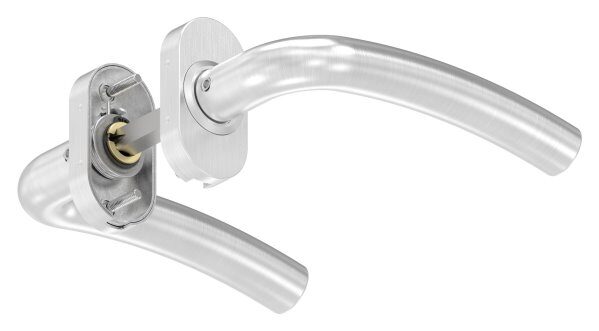 Türdrücker-Paar, inkl. 8mm Drückerstift, für Kastendicke 30-60mm, V2A