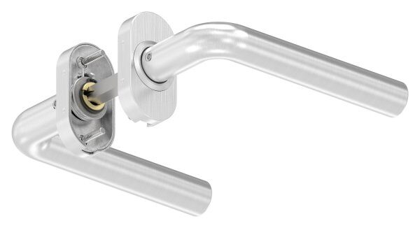 Türdrücker-Paar, drehbar, inkl. 8mm Drückerstift, für Kastendicke 30-60mm, V2A